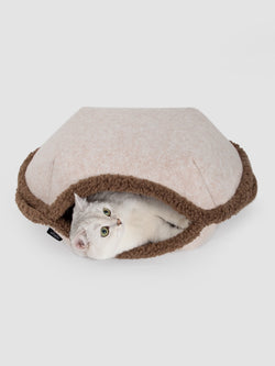 Versatile Egg Tart-Shaped Pet Bed for Rest and Relaxation