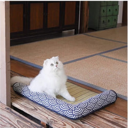 Ukiyo-e Style Summer Cooling Mat with Double-Sided Headrests
